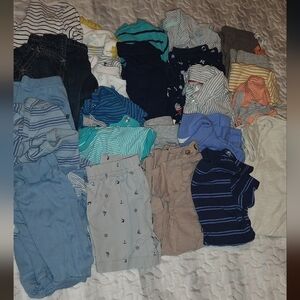 Multiples Kids Short Sleeve Tees - Blue, Navy, and Gray. Lot 24 Pieces